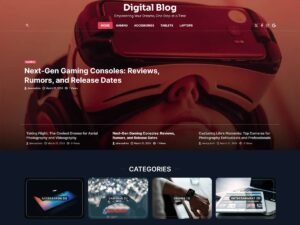 Digital Blog template sections WordPress Theme