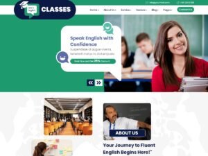 English Speaking Classes class demand WordPress Theme