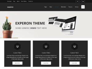 Experon eDark layout slider WordPress Theme