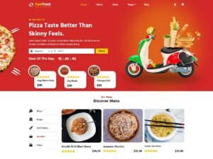 Fast Food Delivery businesses orders WordPress Theme