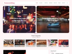 Featured Blog websites lifestyle WordPress Theme