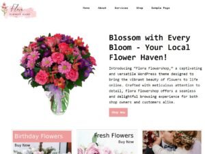 Flora Flowershop flowers experience WordPress Theme