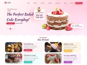 Frosty Cake baking bakeries WordPress Theme