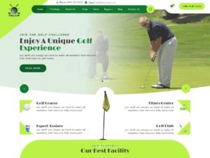 Golf Country Club golfing features WordPress Theme