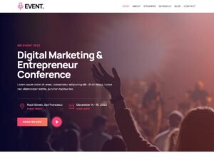 Kortez Event music artist WordPress Theme
