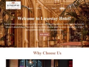 Luxestay Hotel presence website WordPress Theme