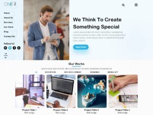 Misbah One Page sections user WordPress Theme