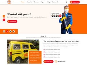 Pest Control Services website design WordPress Theme
