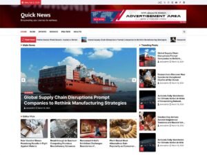 Quick News magazines blogs WordPress Theme