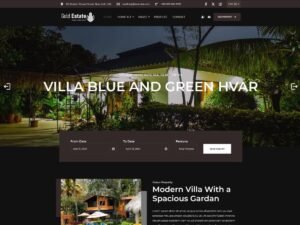 Real Estate Dark House manage agency WordPress Theme