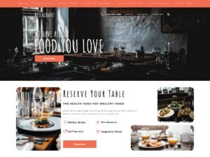 Restaurant Cafeteria layout businesses WordPress Theme