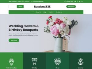 Rosebud FSE florist aspect WordPress Theme