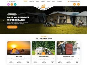 Summer Camp experiences camps WordPress Theme