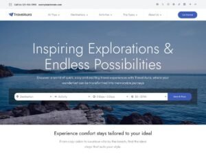 Travel Aura website click WordPress Theme
