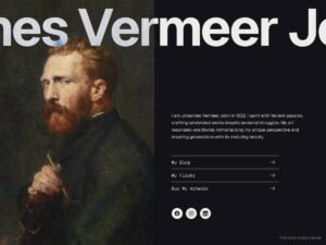 Vermeer profile design WordPress Theme