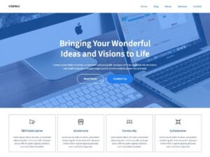 Visionly page design WordPress Theme