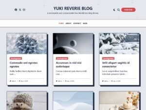 Yuki Reverie Blog minimalist website WordPress Theme