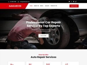 AutoCraft FSE auto service WordPress Theme