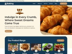 Baker Shop bakery owner WordPress Theme