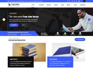 Book Publisher Agency platform design WordPress Theme