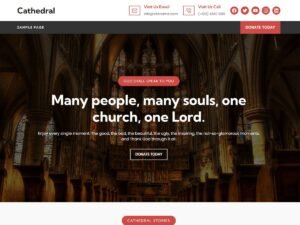 Cathedral church website WordPress Theme