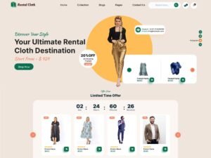Cloth Rental Shop customers marketplace WordPress Theme