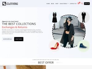 Clothing elements homepage WordPress Theme