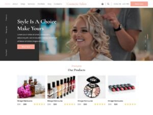Cosmetics Salon hair beauty WordPress Theme