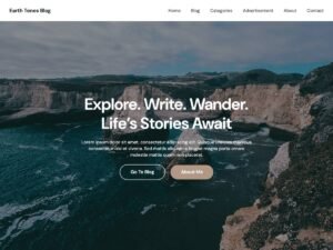 EarthTones Blog page design WordPress Theme