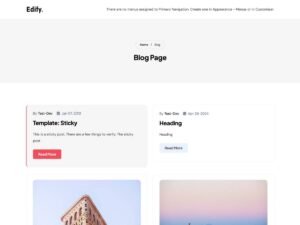 Edify portfolio agency WordPress Theme