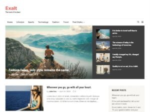Exalt experience bloggers WordPress Theme