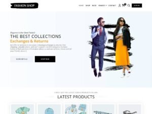 Fashion Shop homepage website WordPress Theme