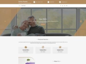 Goldy Books section features WordPress Theme