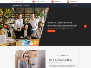 Goldy Tech section features WordPress Theme