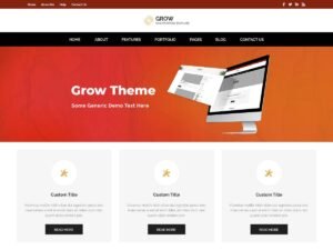 Grow iMagazine layout slider WordPress Theme