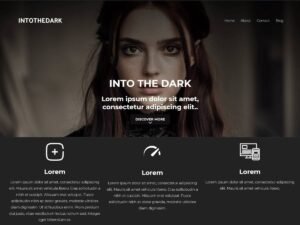 IntoTheDark template menu WordPress Theme