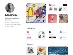 Kandinsky Bento website block WordPress Theme