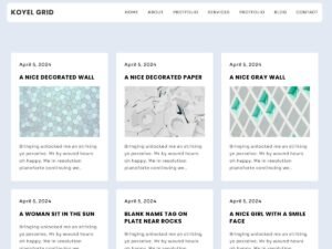 Koyel Grid blog installation WordPress Theme