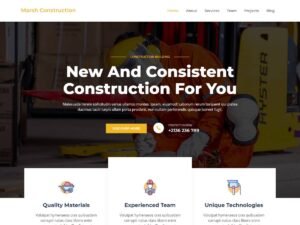 Marsh Construction elementor demo WordPress Theme