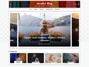 Mindful Blog options bloggers WordPress Theme