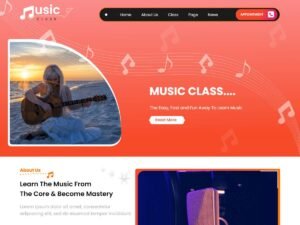 Music Class design themes WordPress Theme