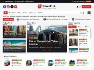 NewsTick website content WordPress Theme