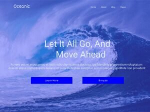 Ocean Blues construction website WordPress Theme