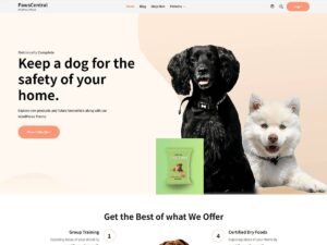 PawsCentral header blog WordPress Theme