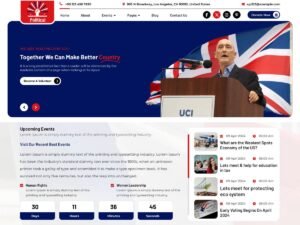Politics Candidate candidates integration WordPress Theme