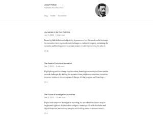 Pulitzer page newsletter WordPress Theme