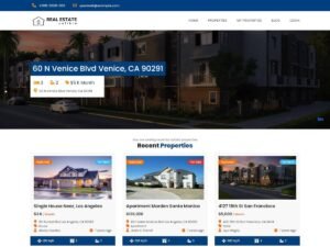 Real Estate Vital website demo WordPress Theme