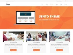 Sento eBusiness layout slider WordPress Theme