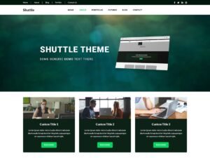 Shuttle Dark Grid business design WordPress Theme