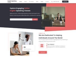 Spoken English Classes language communication WordPress Theme